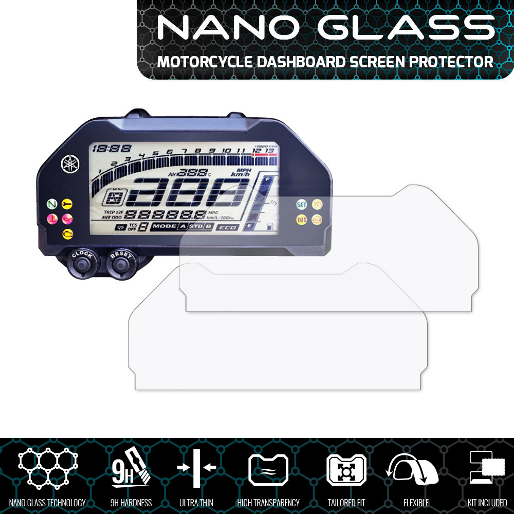 Yamaha MT-10/FZ-10 2016+ NANO GLASS Cruscotto Proteggi Schermo x 2