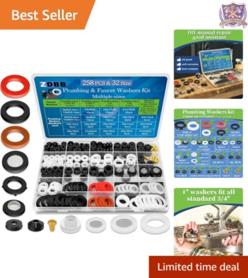 #ad #ad 258 Pcs Rubber Washer amp; Gasket Kit for Outdoor Faucet Hose Leak Repair $29.98