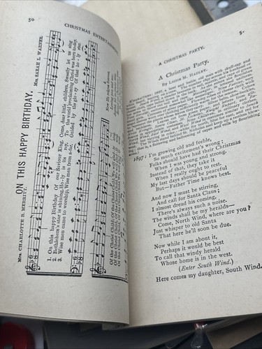 Antique 1916 Christmas Entertainments by A. Kellogg Penn Publishing Company Book - Picture 10 of 12