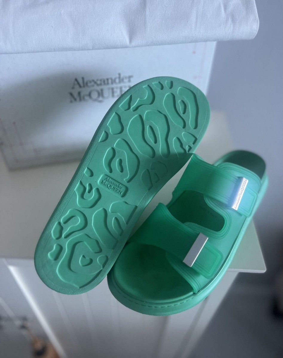Alexander McQueen Green rubber sandals shoes size 40E. Thi Alexander McQueen Green rubber sandals shoes size 42E | eBay main image 4