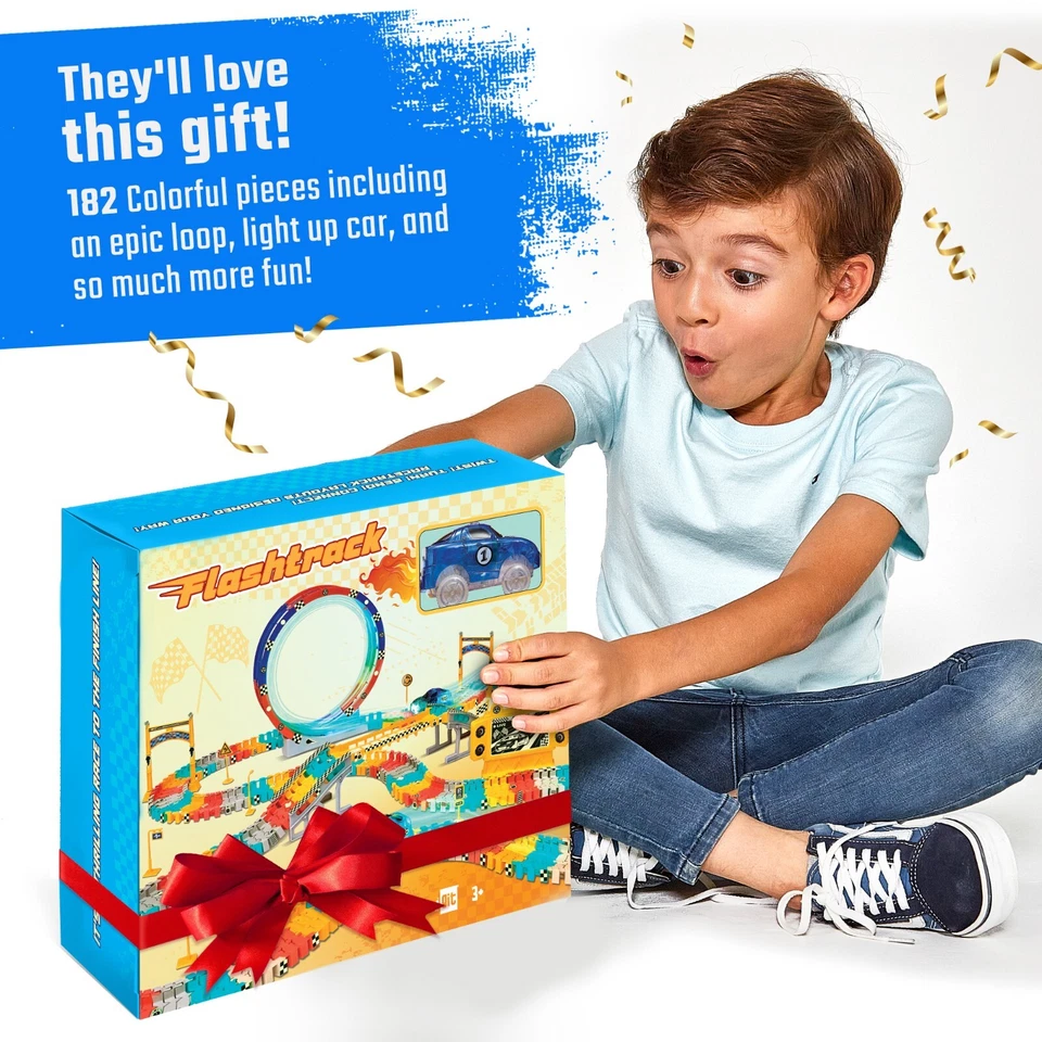 Race Track Cars Kids Gift Set Twister Glow in the Dark Flexible Magic Twisting - Image 4 of 4