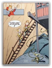 Affiche Serigraphie SPIROU FANTASIO Franquin Le Prisonnier du Bouddha 73,2x98,2
