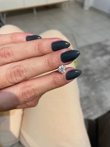 Orecchini a perno moissanite 1 ct S925+solitario rodiato certificato GRA D/VVS1 - Foto 6 di 10