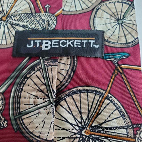 Vintage Bicycle Tie JT Beckett Bike Cycling Silk Necktie Made In USA - Picture 4 of 5