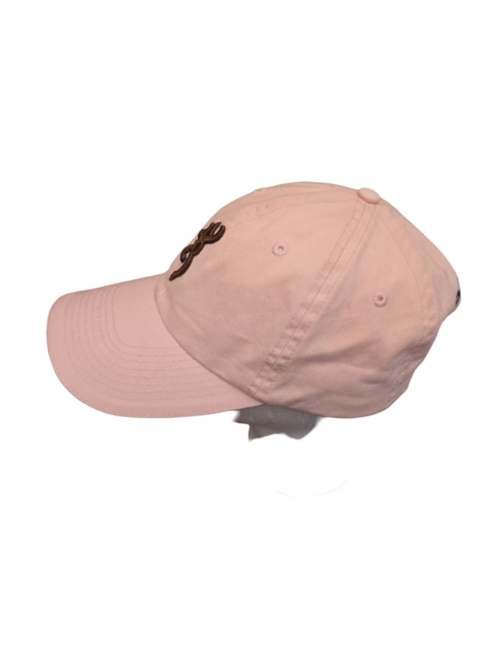 MARRÓN Buckmark Sombrero Gorra Mujer Adulto Talla Rosa Caza Pesca Espalda Ajustable Foto 3 de 4