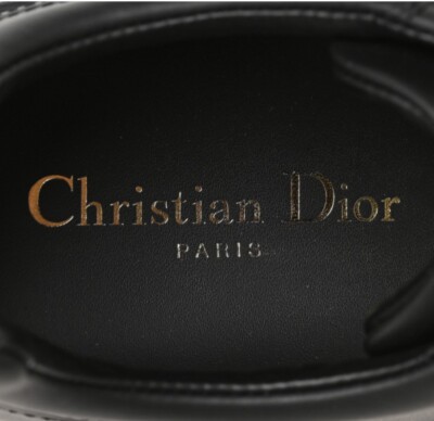 Christian Dior スウェード ブラック ロングブーツ 37 CDロゴ D-Town Boot Black Supple Calfskin | DIOR