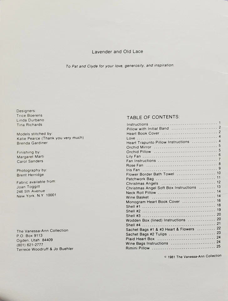 Lavender & Old Lace Cross Stitch Patterns Projects By Venessa Ann f4 - Image 2 of 4