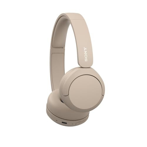 Wireless Headphones Bluetooth On-Ear Headset with Microphone, Cappuccino - Picture 5 of 11
