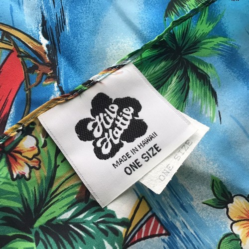 Nuevas palmeras con corbata frontal Hilo Hattie Sarong Pareau azul mujer talla única - Imagen 7 de 8