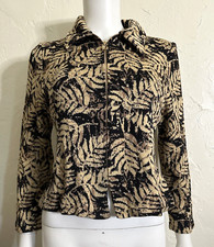 ST JOHN COLLECTION BY MARIE GRAY ZIP-UP KNIT CARDIGAN SIZE US 2