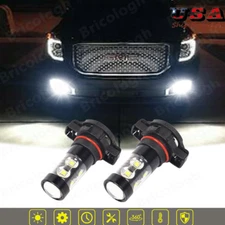For GMC Sierra 1500 2500HD 3500HD 2008-2019 LED Fog Light Bulbs 5202 6000K White