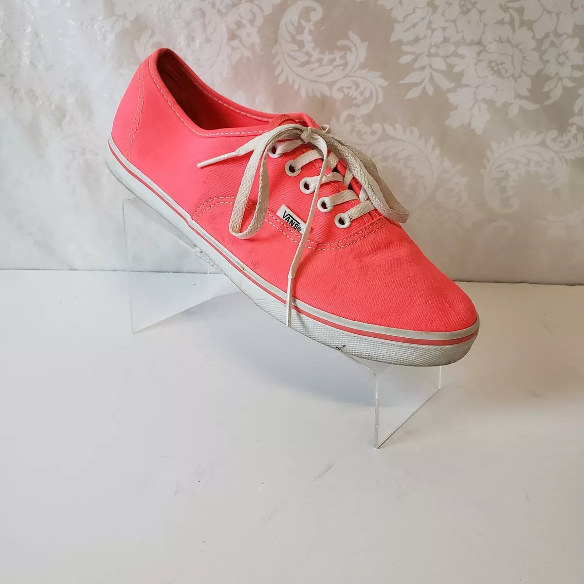 Vans Lo Pro Tennis Shoes Womens Size 7.5M Lace Neon Pink |