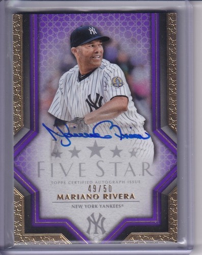 2023 Topps Five Star Autograph Purple Mariano Rivera Yankees ON CARD AUTO 49/50