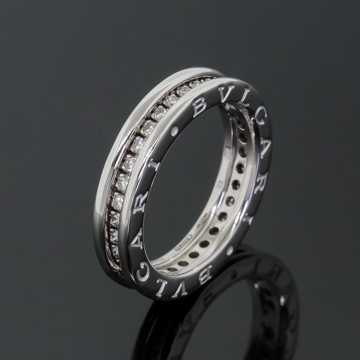 BVLGARI B.zero1 リング ダイヤモンド　フルエタニティ BVLGARI B.Zero1 Eternity Band Ring 1-Row Diamond Size 6.25 18K