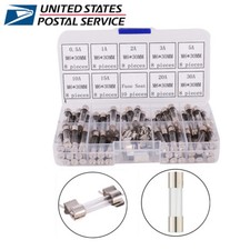 72 Pcs Glass Tube Fuse 0.5A-30A Car Electrical Assorted Kit w/10 Pcs Fuse Holder