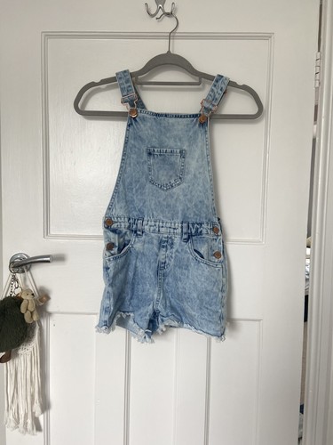 Primark Girls Short Denim Dungarees Age 
