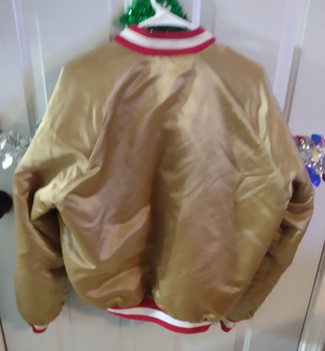 Vintage Chalk Line San Francisco 49ers Forty Niners Gold Satin Jacket L LARGE - Picture 2 of 23