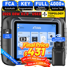 Xtool Used D8w V2.0 Wifi Auto Car All System Diagnostic Scanner E.cu Coding Fca