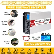 4000W 5000W 6000W 8000W 12/24/48/60/72V to 110V Pure Sine Wave Power Inverter