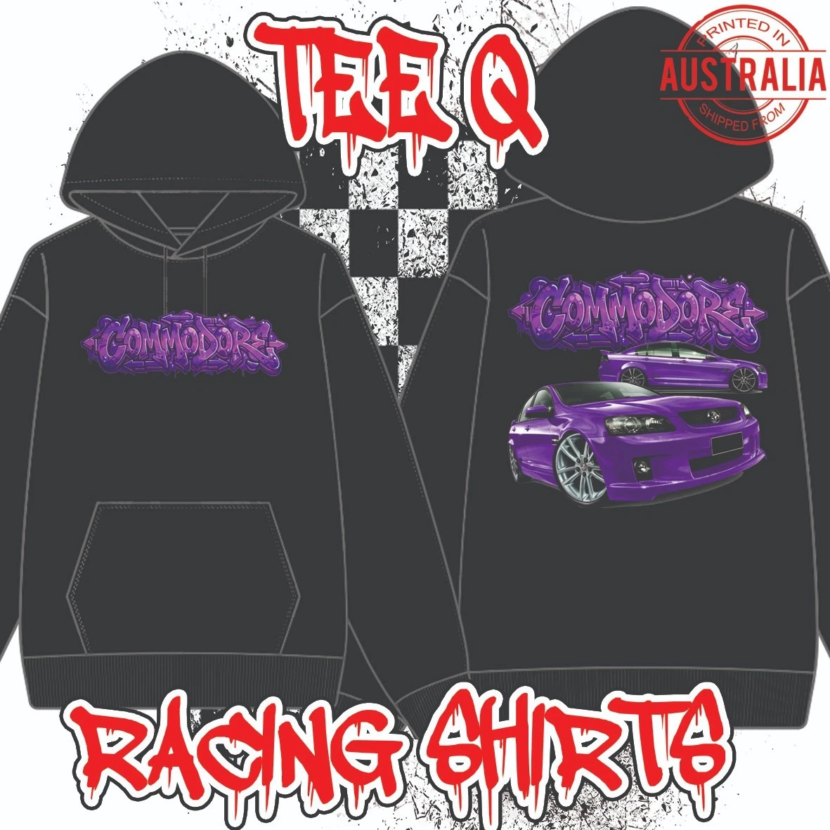 Holden Commodore VE SS Graffiti Series ~ Black Gildan Pullover Hoodie
