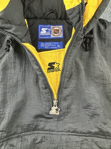 Vintage Boston Bruins Herren Starter 1/2 Zip Pullover Jacke NHL Gr. XL "Coach" - Bild 9 von 16