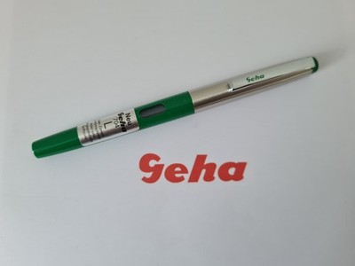 GEHA 704 ''L'' Green Left Handed Fountain Pen School Fountain Pen 1986-1990 Vintage