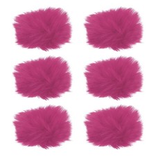 Furry Microphone Windscreen 10mm x 55mm Rose Pink 6 Pack
