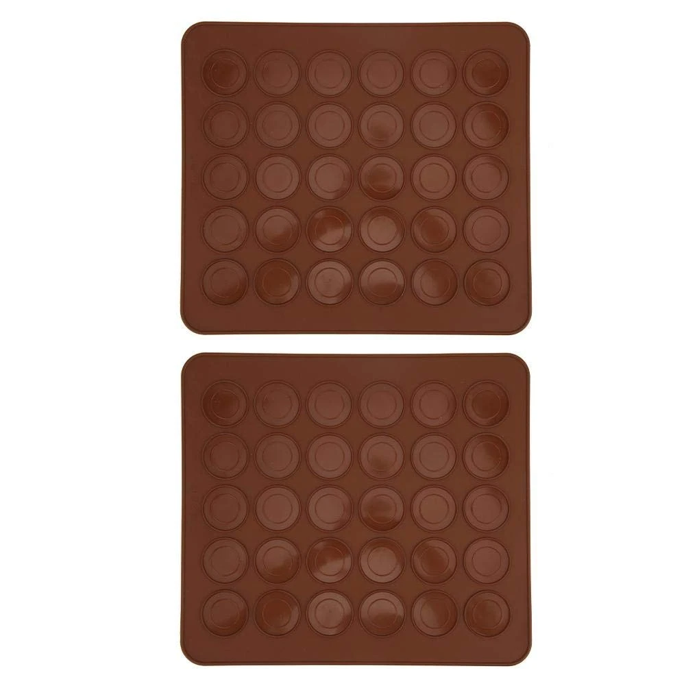 Silicone Macaron Mats 2x30-Grid Non-Stick Baking Brown Rectangular 11x9.8 Inch
Opens in a new window