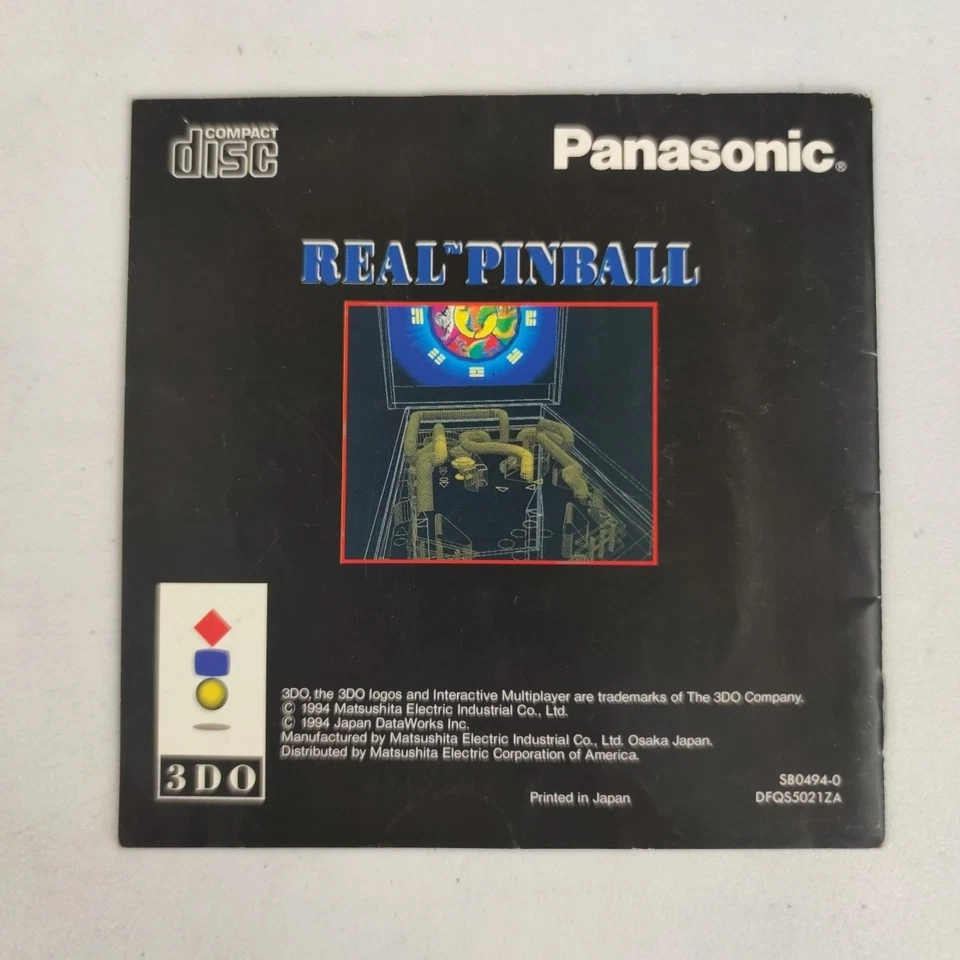 Manual Only For Real Pinball Panasonic 3DO FZ-SM0801 Original - Image 2 of 2