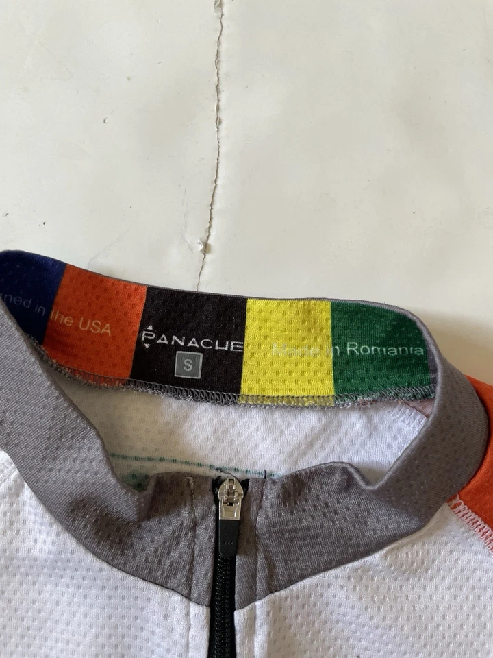 Camiseta deportiva de ciclismo Panache Breck Epic Colorado MTB Race talla pequeña blanca Foto 3 de 4