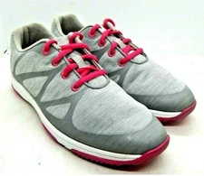 FJ Foot Joy Super Flex Womens Gray/Pink Golf Shoes Soft Spike - Size 5.5M