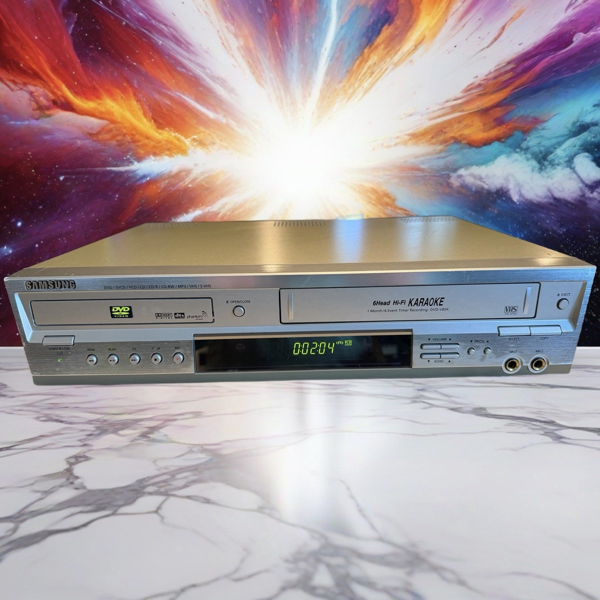 SAMSUNG 6 HEAD DVD-V85K DVD/VCR SUPER VHS SVCD CD CDR CDRW MP3