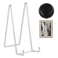 Large Plate Holder Display Stand - 10 inch Tall Plate Stands for Display - Me...