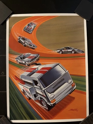 Hot Wheels RLC 2006 Red Line Club Super Chromes Beach Bomb Membership Poster