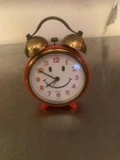 Small Happy Face Alarm Clock by Linden - Bx jl5