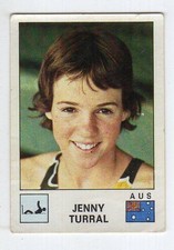 1974 PANINI SPORT STARS FIGURE NUMBER 182 SWIMMING AUSTRIA TURRAL