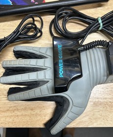 Nintendo NES Power Glove Controller w/ Sensor Bars & Operating Manual Untested 