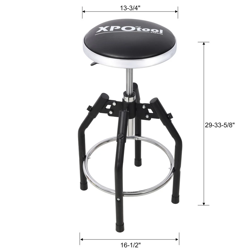 Heavy Duty Adjustable Hydraulic Mechanic Stool Foot Rest 360° Swivel - Image 2 of 4