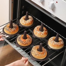 6pcs Silicone Baking Molds Conical Bread Donut Pans Diy Pastry Cake Set Kitchen