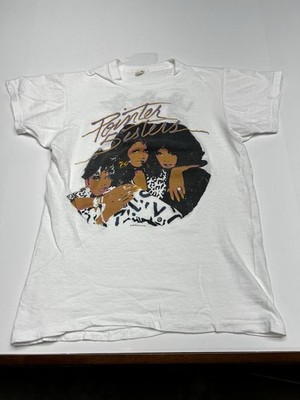 Vintage 80s Pointer Sisters 1985 Concert Tour Band Tee Tshirt Screen Stars L VTG