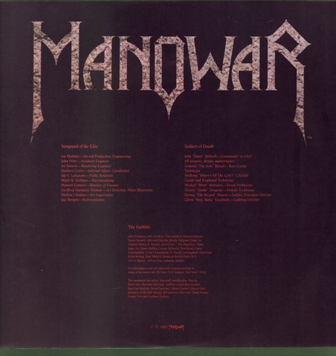 Manowar Into Glory Ride LP vinyl UK Music For Nations 1983 MPO pressing LP with - Picture 6 of 6