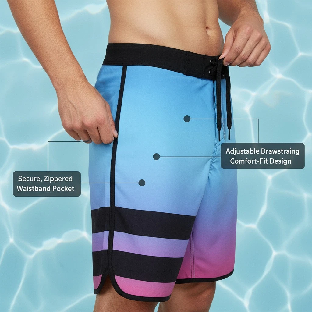 2026 Summer New Stretch Surfing Shorts for Casual Sports Speed Drying Beach Pant