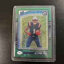 2024 Donruss Optic Jalynn Polk #240 Green Velocity Patriots Rated Rookie