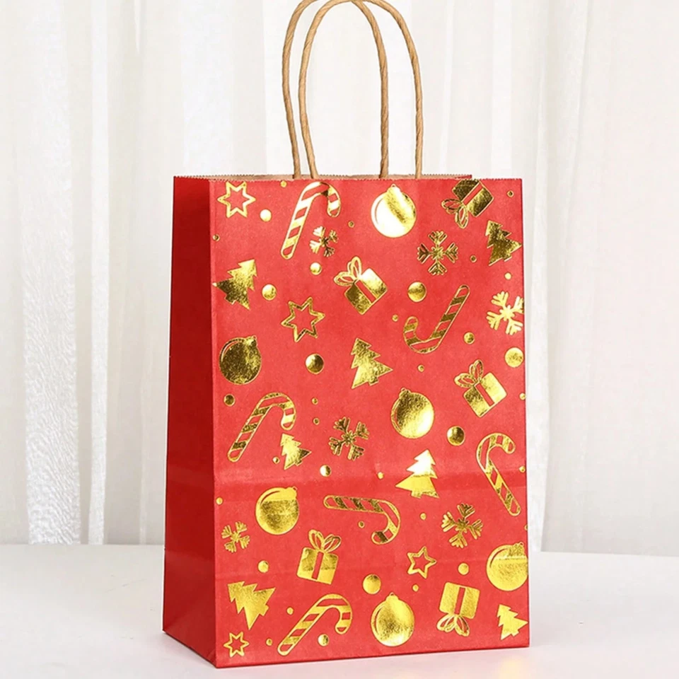 Bolsas de regalo de Navidad con asas Bolsas de compras de Navidad Bolsa de almacenamiento de Navidad Foto 3 de 4