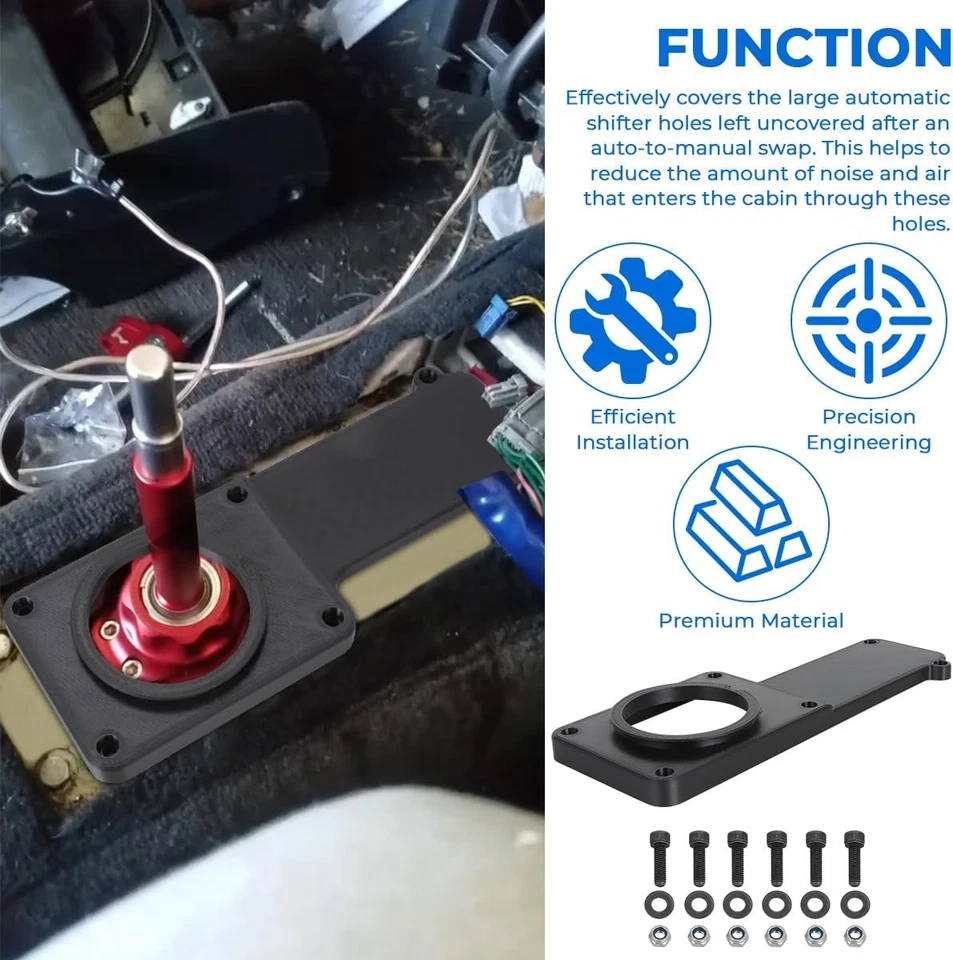 Placa de cubierta de conversión automática a manual para 92-00 Honda Civic 94-01 Acura Integra Foto 4 de 4