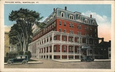 Montpelier,VT Pavilion Hotel Tichnor Washington County Antique Vintage Postcard