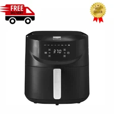 bella PRO - 8-qt. Touchscreen Air Fryer with Divided Basket - Matte Black