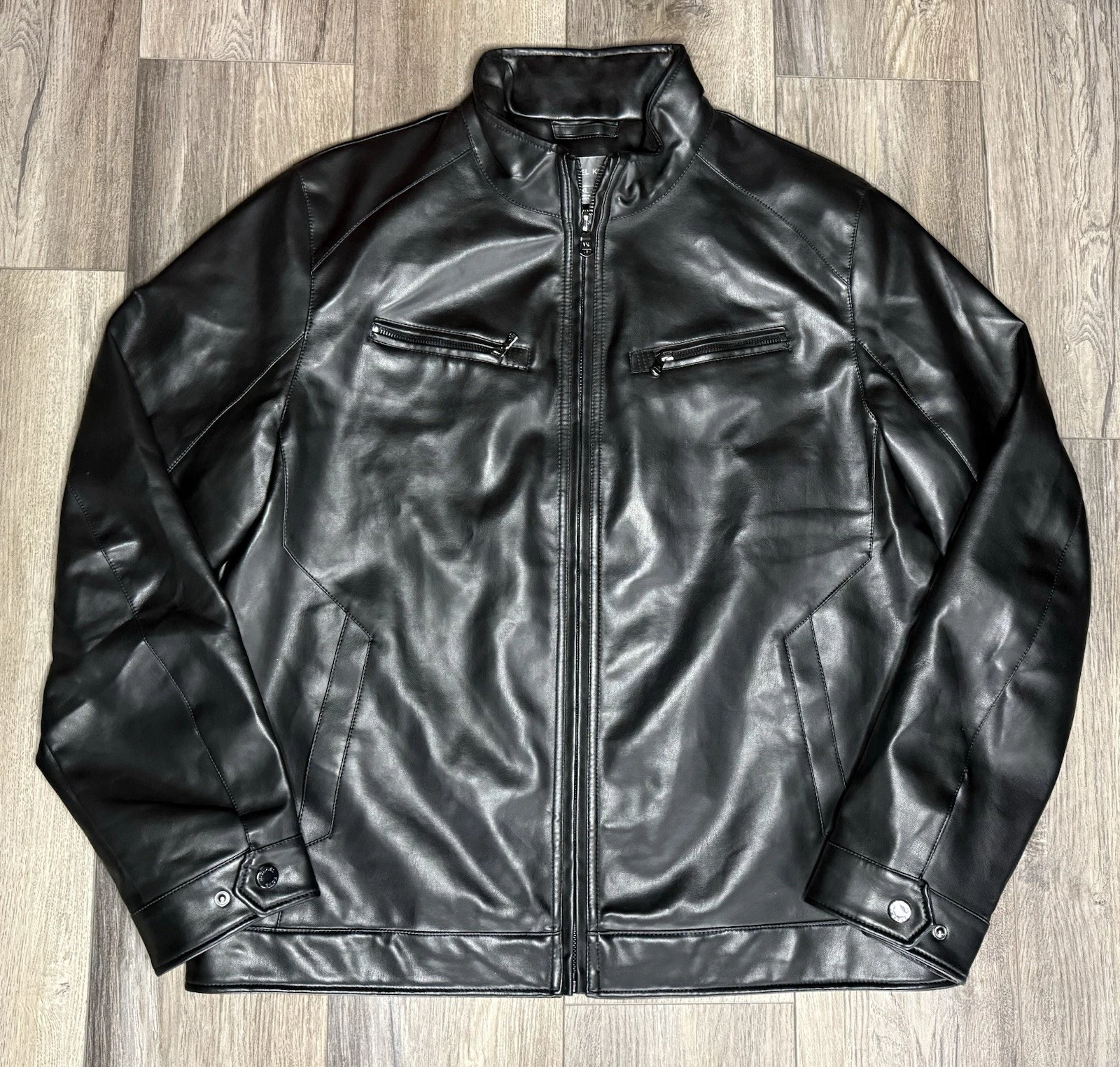 Giacca Moto Michael Kors Uomo XL Nero Ecopelle