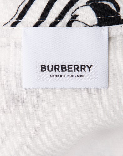 PVP €1050 BURBERRY Jersey Midi Falda UK10 US6 IT42 S-M Acolchada Estampado Ciervo - Imagen 8 de 8