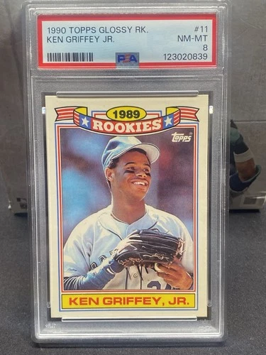 1990 Topps Glossy Rookies Ken Griffey Jr RC PSA 8 #11 Seattle Mariners